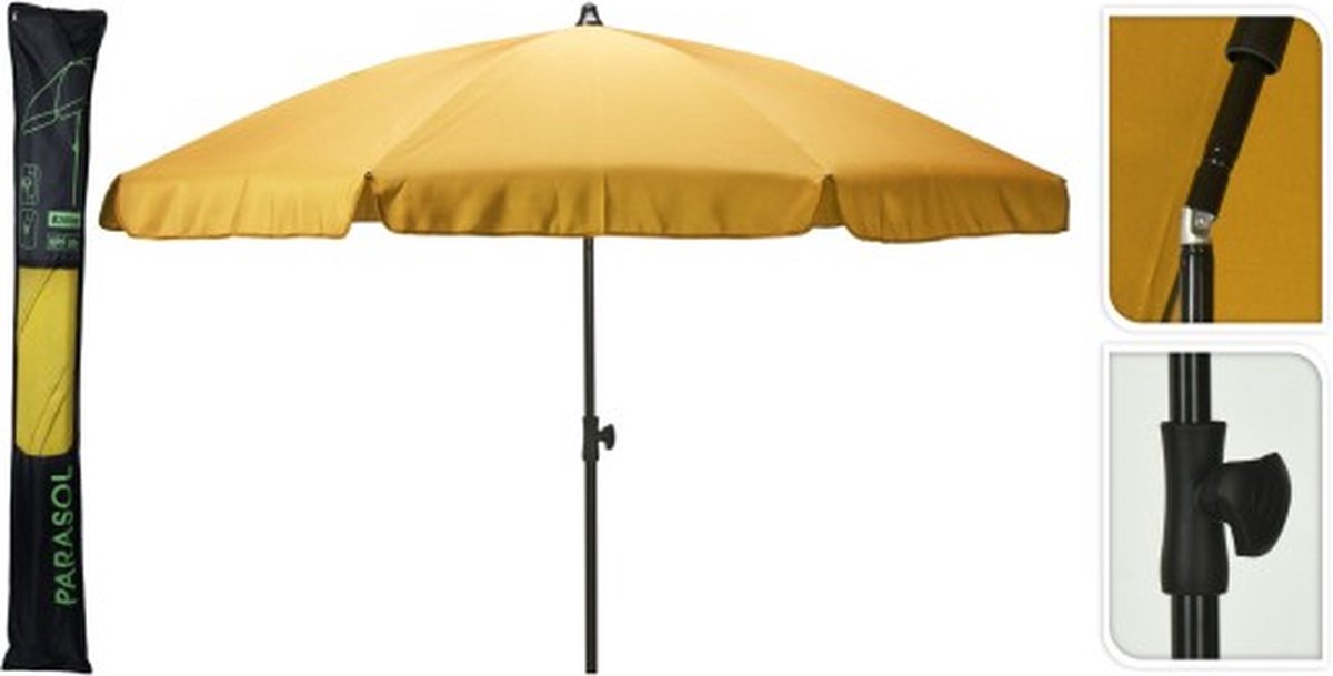 Pro garden parasol - 200 cm - okergeel
