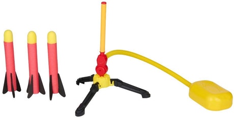 Eddy Toys Raketenspielzeug – Schaumstoffrakete mit Luftdruckpumpe – Stampfraketen-Set für Kinder – 3x Schaumstoffraketen à 25 cm – Outdoor-Spielzeug ab 4 Jahren