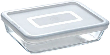 Pyrex Lebensmittelbehälter aus Glas zum Kochen und Einfrieren mit Deckel, 1,5 l