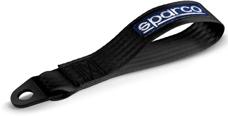 Sparco Performance Abschleppösengurt – Schwarz – max. 2000 kg – 16 mm Loch