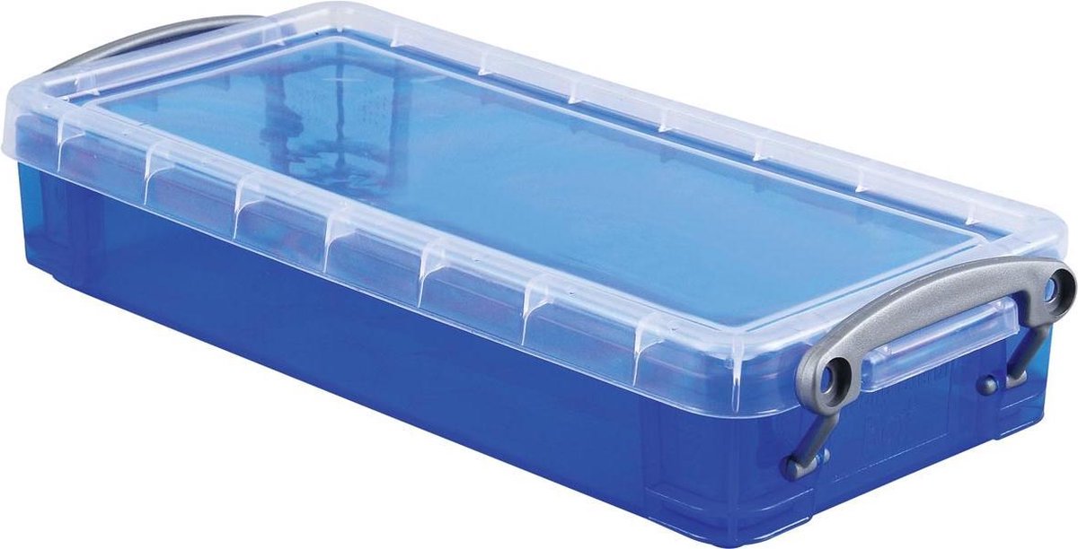 Wirklich nützliche Box Bleistiftbox 055 Liter transparent blau