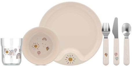 Mepal mio kinderservies set - 6-delig - kraamcadeau - kinderservies - sunshine rainbow