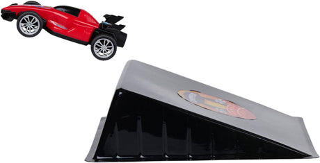 Eddy Toys Jumping Racer – Rennstreckenspielzeug mit Springeffekt – aus Kunststoff – Farbe Blau und Rot – Maße 61,9 x 17,8 cm – funktioniert ohne Batterien – geeignet ab 3 Jahren