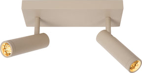 Lucide grado - plafondspot (plafondlamp) - 2xgu10 (mr11) - taupe