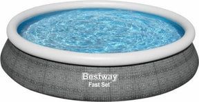 Bestway opblaaszwembad grijs 9677 l 457 x 84 cm