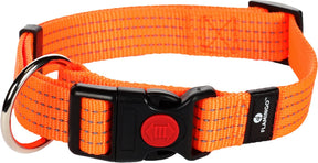 Flamingo len - Halsband Hunde - Halsband len orange L 45-65cm 25mm - 1St - 125002 - 1Stk