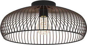 Eglo almanzora plafondlamp - wandlamp - e27 - ø 43 cm - zwart koper