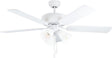 Eglo las palmas plafondlamp met ventilator - 132cm - ac longer life - wit