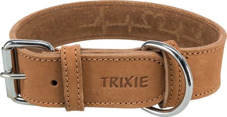 Trixie Hundehalsband Rustikales Fettleder Herzschlag braun