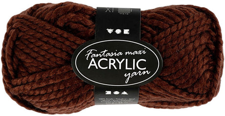 Creativ Company Fantasia Acrylgarn, braun, Maxi, 50 g, 1 Knäuel