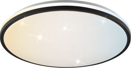 Brilliant Taya – Deckenleuchte – ø 49,5 cm – LED 36 W – 5400 lm – 2700 K-6500 K – CCT – IP44 – Fernbedienung – Timer – Nachtlicht – Schwarzweiß