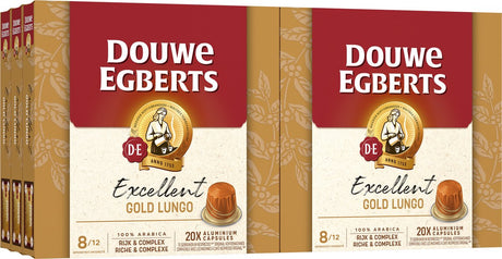 Douwe egberts excellent gold lungo koffiecups - intensiteit 8 12 - 10 x 20 capsules