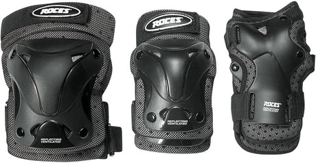Roces – belüfteter Schlittschuhschutz 3er-Pack – extra luftig leicht – Erwachsene – Schwarz – Größe S