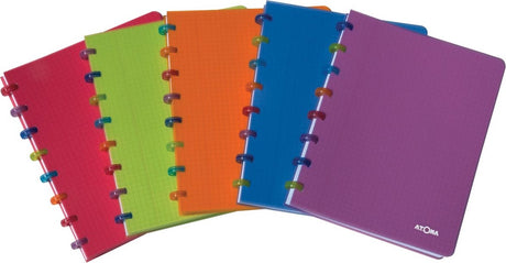 Atoma Tutti Frutti Notizbuch, ft A4, 144 Seiten, kariert 5 mm, verschiedene Farben, 10 Stück
