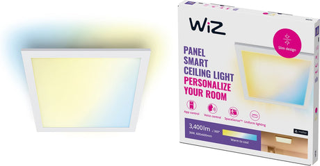 Wiz plafondlamp led paneel - 60 x 60 cm - warm- tot koelwit licht - slimme led verlichting - 36w - vierkant - wit