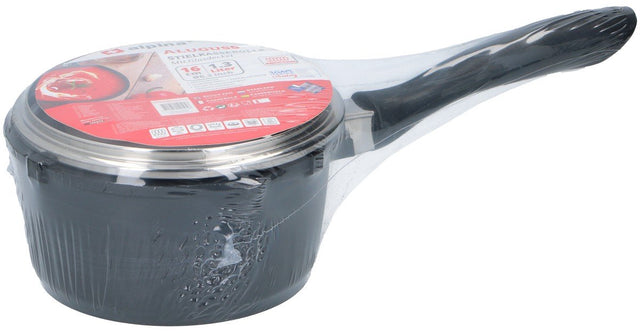 Alpina steelpan met deksel 16 cm - sauspan - alle warmtebronnen - rvs