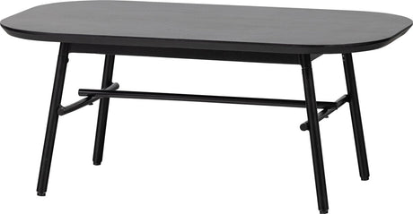 Vtwonen Eleganz Couchtisch – Mangoholz – Holz Metall – Schwarz – 43 x 100 x 60 cm