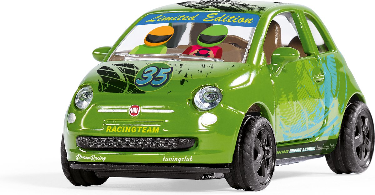 Siku 6506, Bastelset Style My, Fiat 500 Adventure, Spielzeugauto, Metall Kunststoff, grün, inkl. Aufkleberblatt