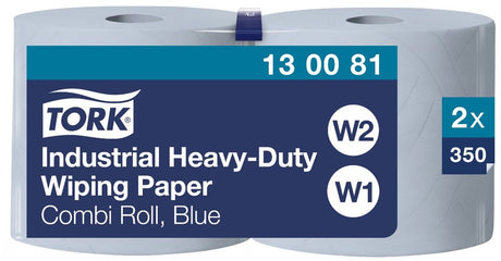 Tork 130081 2 Stück Wischtuch 440 3-lagig blau 119 m x 24 cm Packung mit 2 Rollen 350 Blatt (130081)