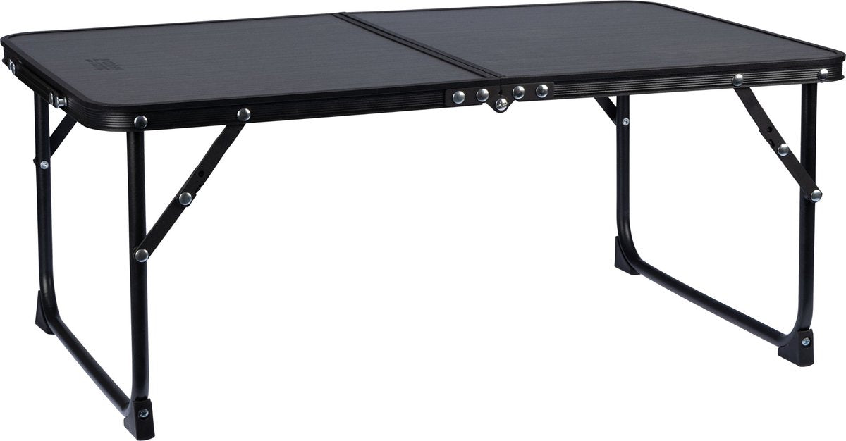 Abbey camp campingtafel 64x42 cm compact opvouwbaar - hoogte 28 cm - grijs