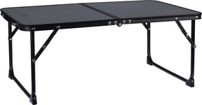 Abbey camp campingtafel 64x42 cm compact opvouwbaar - hoogte 28 cm - grijs