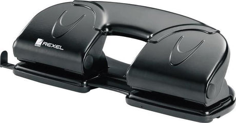 Rexel v412 Locher 4 Löcher – stanzt bis zu 12 Blatt – Schwarz