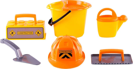 Cavallino Brick Eimer Set mit Werkzeugen und Helm, 6dlg.