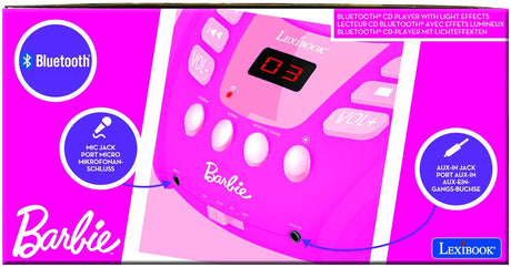 Lexibook Barbie Bluetooth-CD-Player mit Lichteffekten