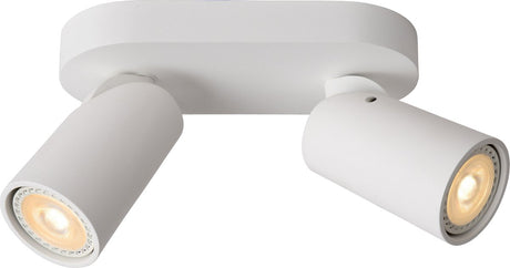 Lucide Xyrus - Deckenstrahler (Deckenleuchte) - LED dimmen bis warm - GU10 - 2x5W 2200K 3000K - Weiß