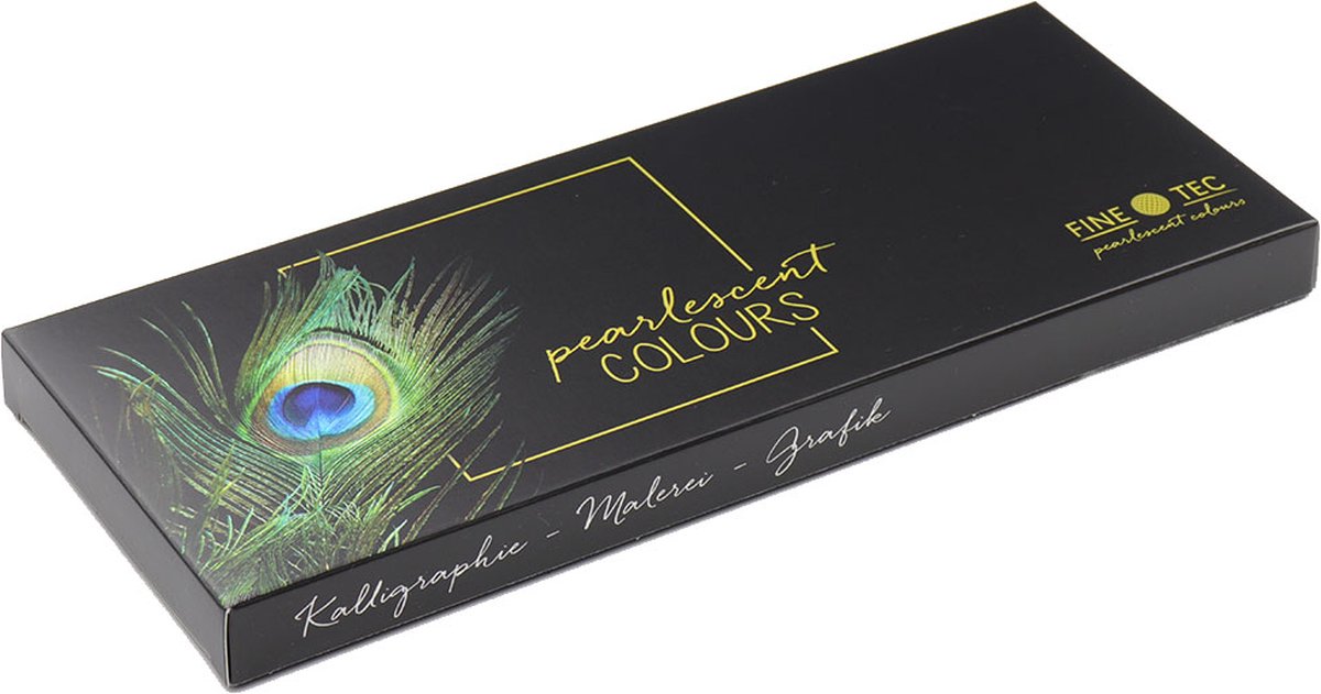 Finetec® Perlmutt-Aquarellfarben-Set Regenbogen | 12 Farben