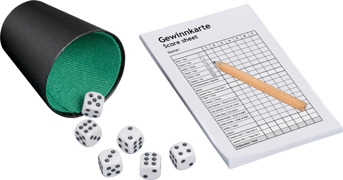 Philos Yahtzee – Brettspiel aus Holz – 2 bis 5 Spieler – ab 6 Jahren