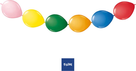 Folat bv farbige Knopfballons, 8 Stück.