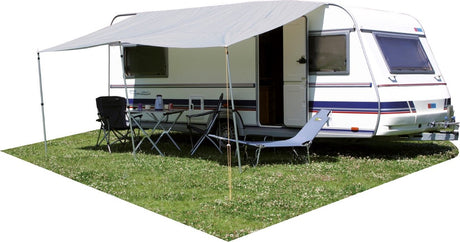 Eurotrail Luifel Caravan 300 x 240 cm Polyestergrau 2 Sticks