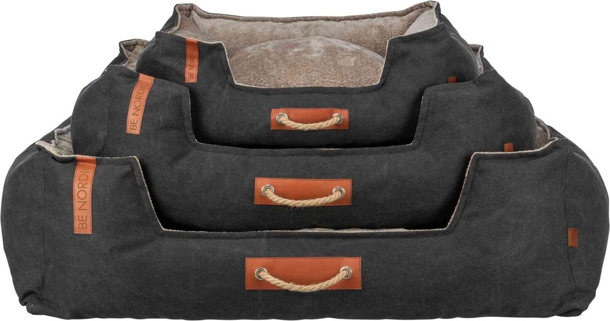 Trixie be nordic - Hundebett Föhr - Schwarzer Sand - 60x50 cm