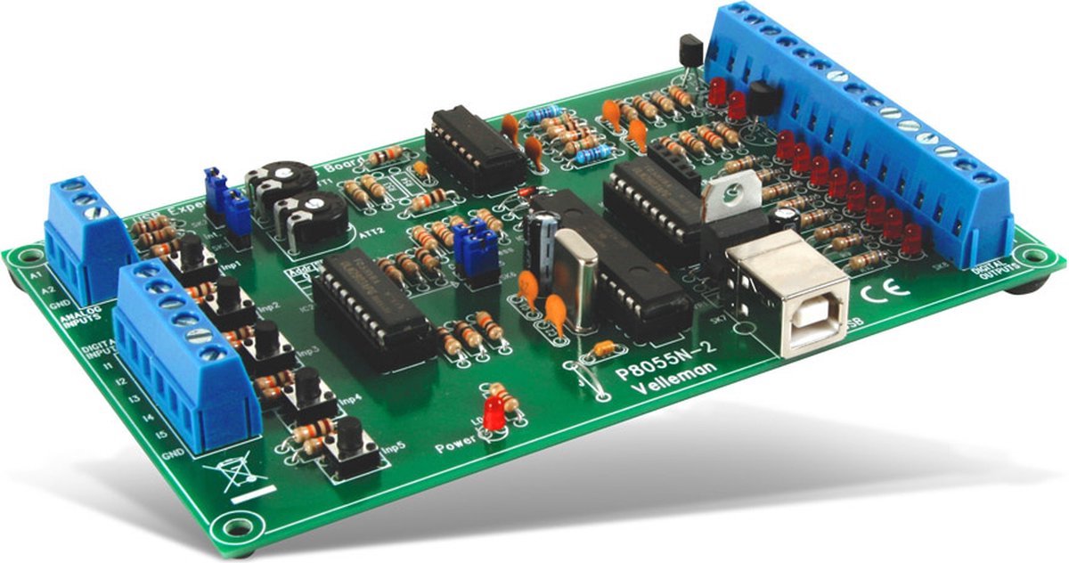 Whadda exciting electronics whadda soldeerkit, diy, usb experimenteer interfacekaart, compatibel met windows
