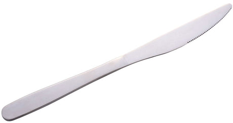 Alpina Tafelmesser-Set bestehend aus 2 Stück – aus Edelstahl – hochglanzpolierte Oberfläche – spülmaschinenfest für einfache Wartung – Länge 22 cm – Farbe Silber