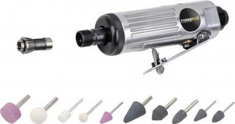 Powerplus powair0011 pneumatischer Geradschleifer-Satz - max. Druck: 6,3bar - inkl. storage case and 15 accessories