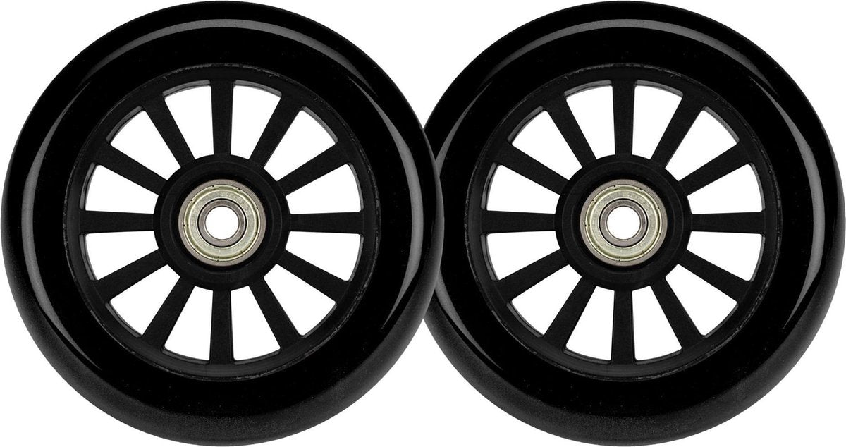 Black dragon wielenset voor stuntstep - 2 stuks incl lagers - zwart - 100 mm