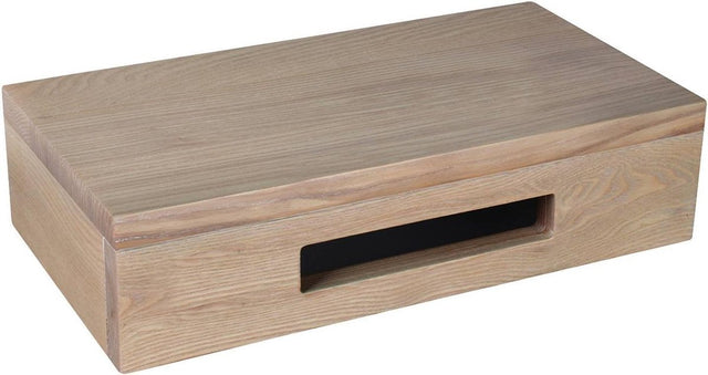 Differnz fonteinplank 40x25x10cm rechthoek met handdoekhouder eiken