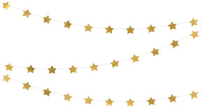 Partydeco slinger sterren goud (3,6 m)