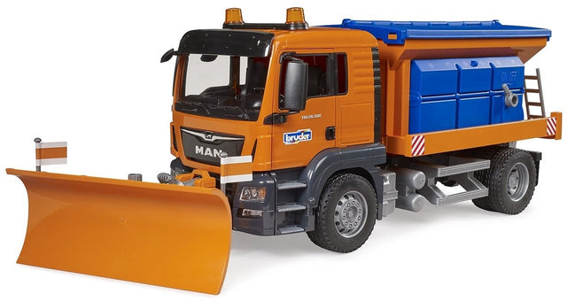Bruder Mann TGS Streuwagen mit Schneepflug 1:16