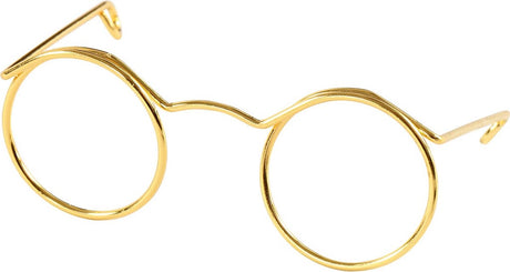 Creativ Company Creotime Puppenbrille 50mm Gold 10 Stück - Amigurumi - Kuscheltiere