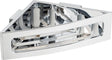 Wenko turbo-loc bralia Eckregal Chrom 35x9cm - Duschregal - Duschkorb - Montage ohne Bohren - selbstklebend
