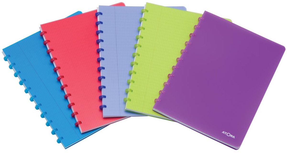 Atoma trendiges Notizbuch – A4 – 144 Seiten – kariert 5 mm – verschiedene Farben – 1 Stück