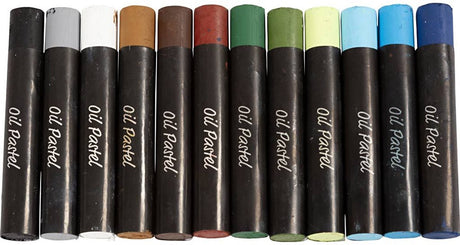 Creativ Company Ölpastelle, L: 7 cm, Stärke 11 mm, Naturfarben, 12 Stück 1 Box