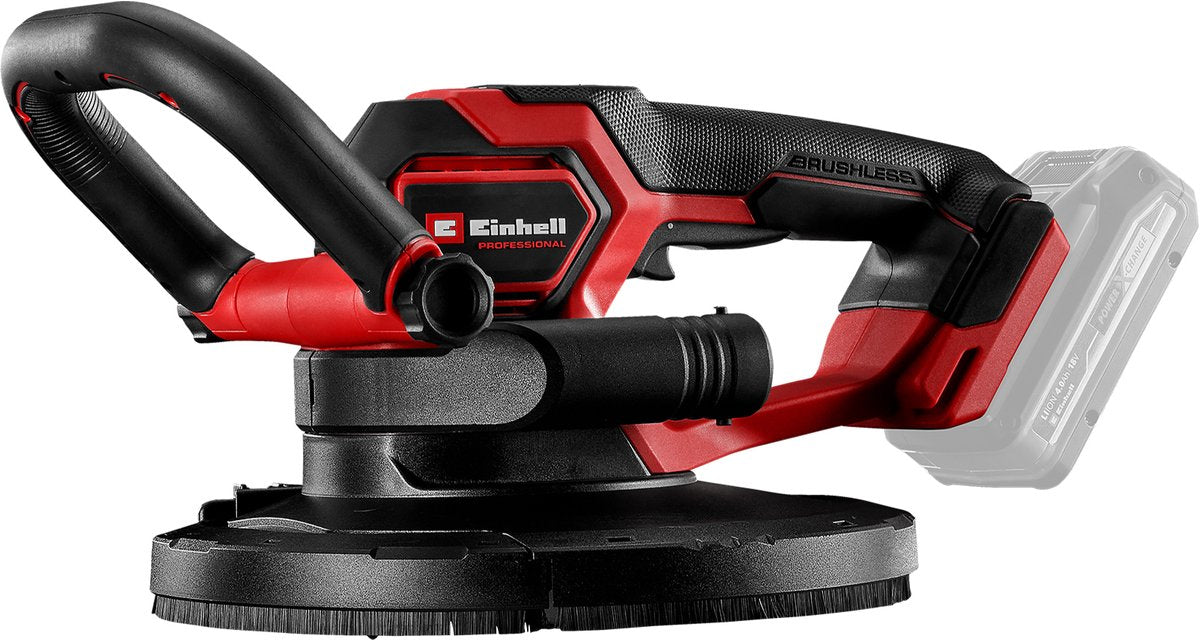 Einhell Profi-Akku-Wandschleifer TP-DWS 18 225 LI BL Solo - Power X-Change - 18 V Li-Ion - ø225 mm - inkl. 6x Schleifscheibe und 1x Schleifgitter - exkl. Akku und Ladegerät
