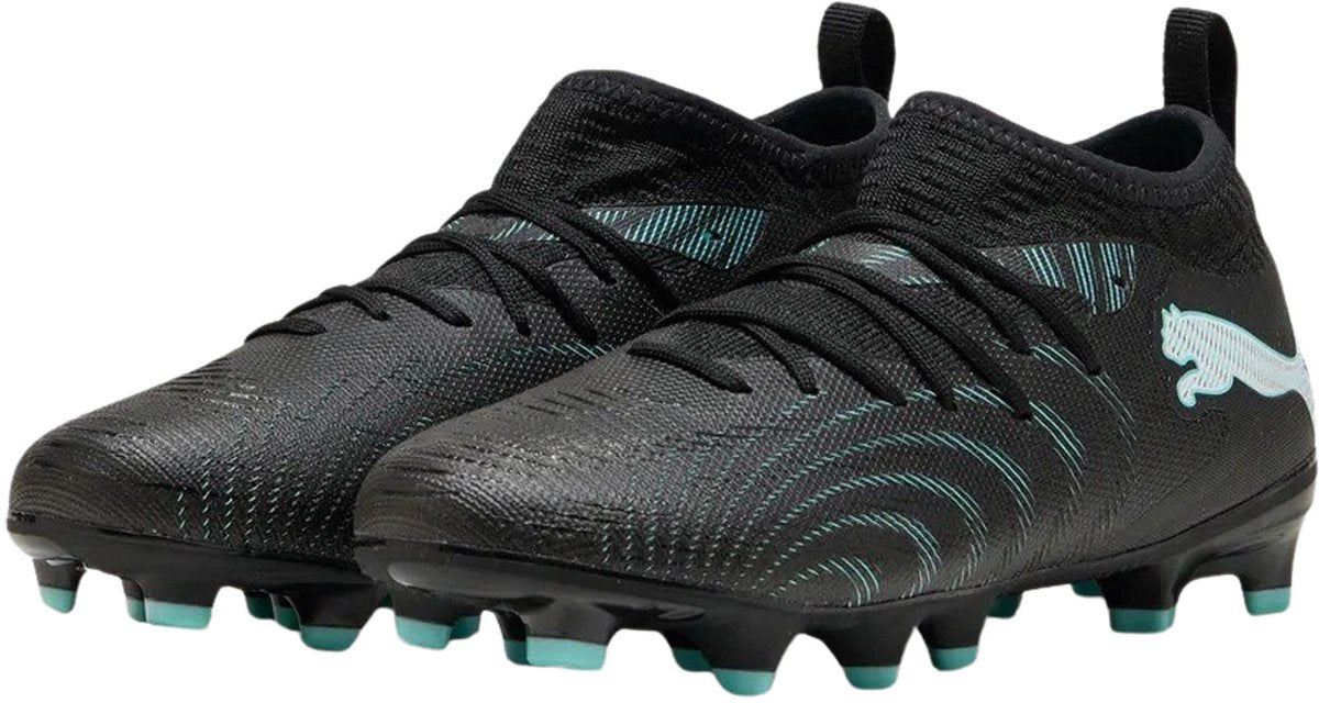 Puma future 9 match fg ag jr unisex sportschoenen - black-intense mint- white
