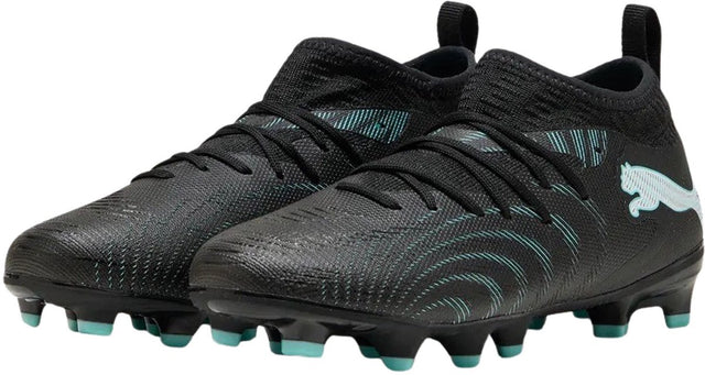 Puma future 9 match fg ag jr unisex sportschoenen - black-intense mint- white