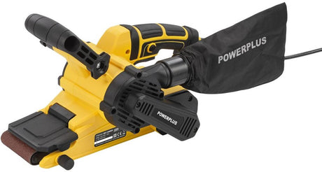 Powerplus elektrischer Bandschleifer powx0461 – 900-W-Schleifer – Schleifband 533 x 76 mm – 380 min-1 – mit Aufbewahrungskoffer – 3 Zubehörteile.