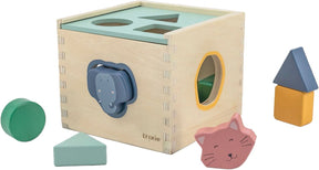 Trixie Formkasten aus Holz – Lernspielzeug für Kleinkinder – FSC®-Holz – ab 18 Monaten – Formensortierer mit Tieren